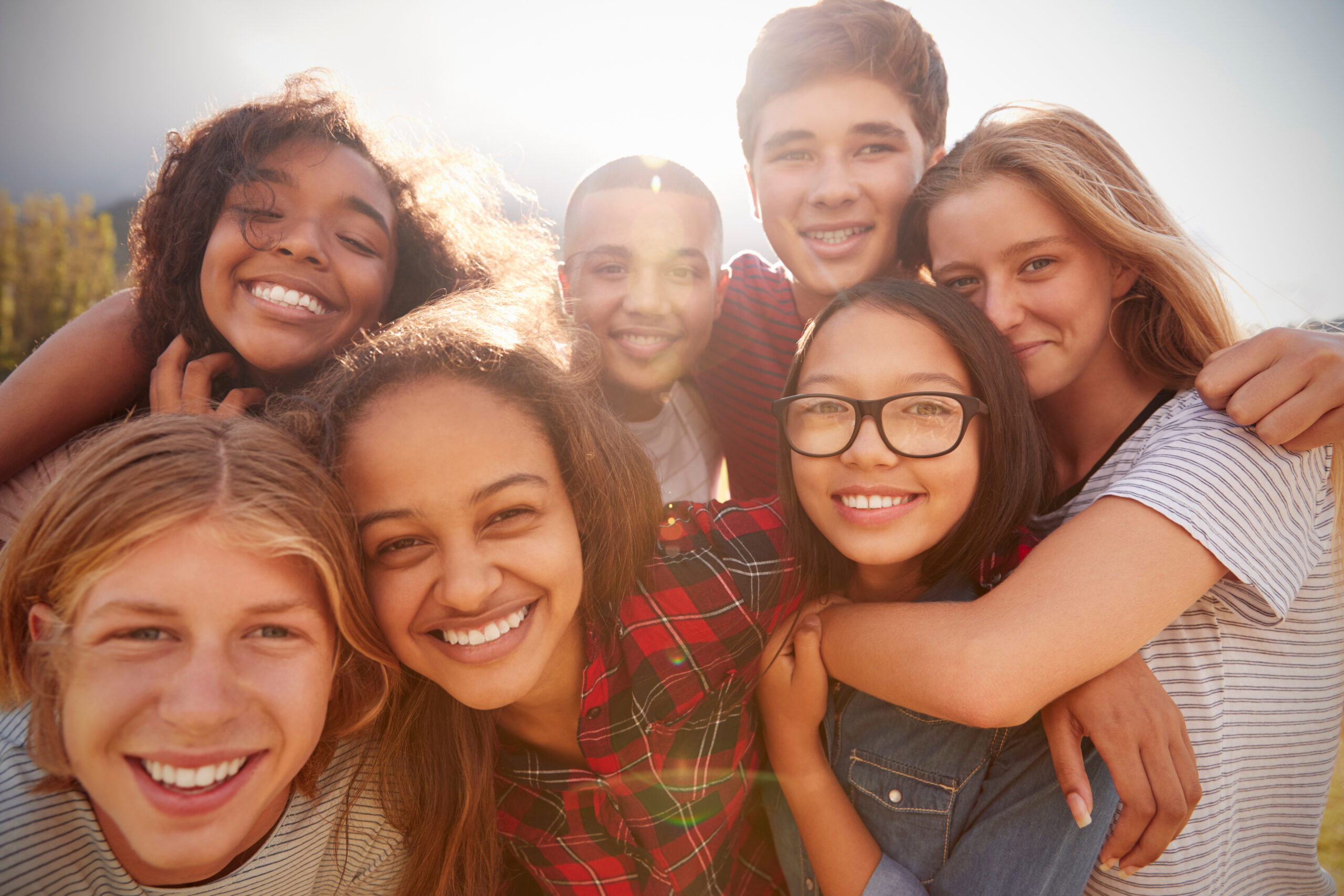 group of teens